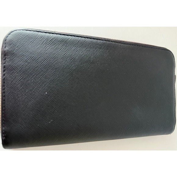 PRADA Saffiano Wallet Leather Zip Around Continental Black Tassles New w/ Box - Picture 5 of 7